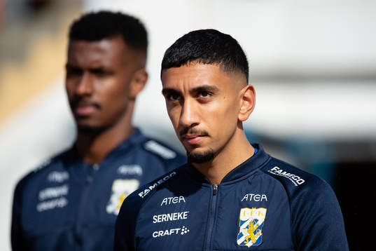 IFK Göteborgs Amir Al-Ammari innan  träningsmatchen i