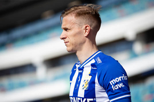 IFK Göteborgs Oscar Wendt innan träningsmatchen i fotboll