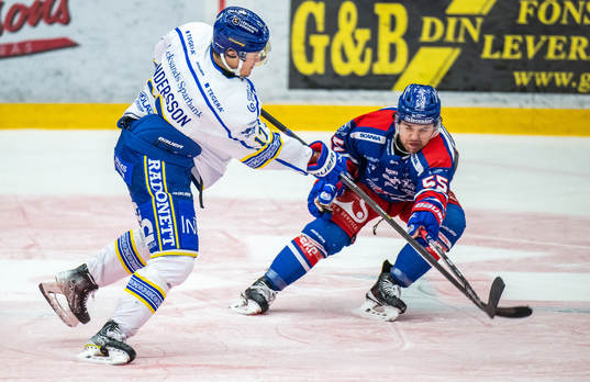 Leksands Linus Andersson och Oskarshamns David Quenneville