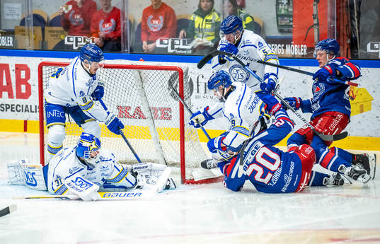 Leksands målvakt Kasimir Kaskisuo, Matt Caito, Patrik