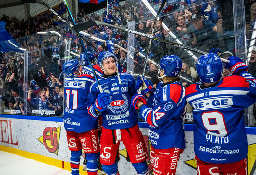 Oskarshamns spelare jublar
