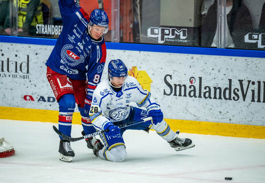 Oskarshamns Fredrik Olofsson och Leksands Justin Kloos