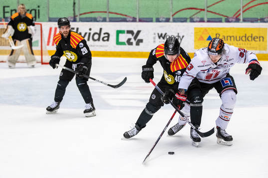 Brynäs Tomi Sallinen och Örebros Christopher Mastomäki