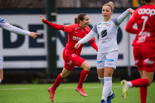 Ingrid Ryland of Brann celebrates