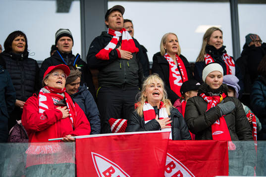 Spectators in the stands