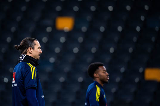 Zlatan Ibrahimovic and Anthony Elanga