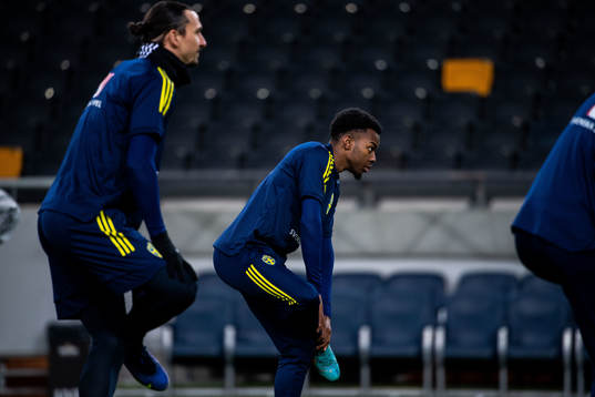 Zlatan Ibrahimovic and Anthony Elanga