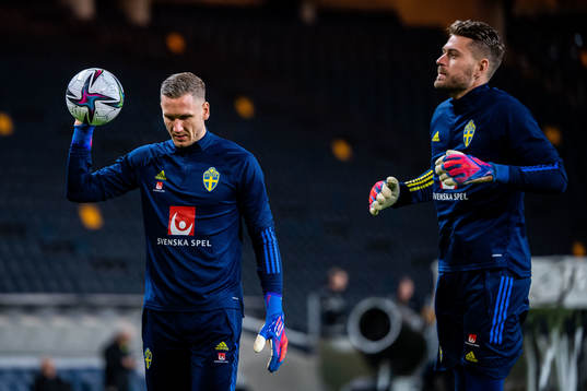Goalkeeper Robin Olsen and goalkeeper Kristoffer Nordfeldt