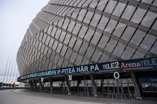 Vy av Tele2 Arena