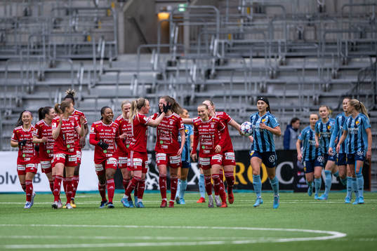 Piteås Cecilia Edlund och Maja Green jublar samtidigt som