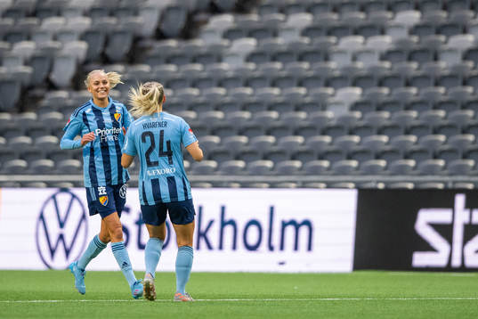 Djurgårdens Sara Lilja Vidlund jublar