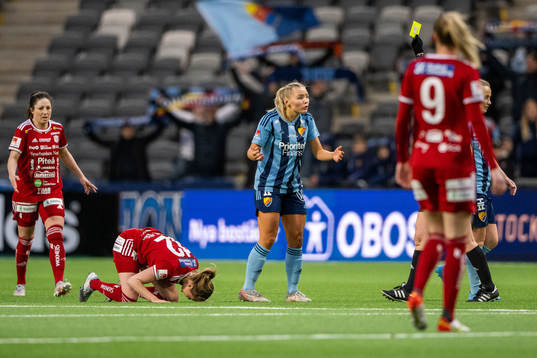 Djurgårdens Louise Hvarfner varnas