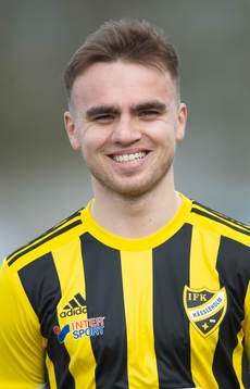 IFK Hässleholms Ludvig Hegdal i A-truppen, lagbild och