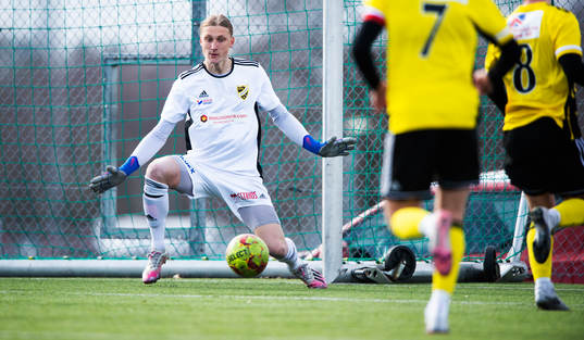IFK Hässleholms Carl Lundahl Persson i träningsmatchen