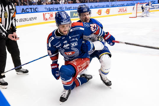 Oskarshamns Kim Rosdahl och Leksands Patrik Norén