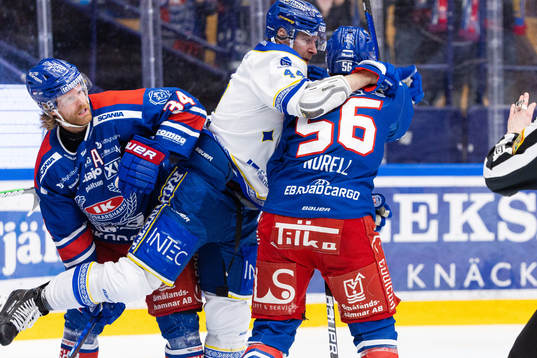 Leksands Carter Ashton i en kamp mot Oskarshamns Philip