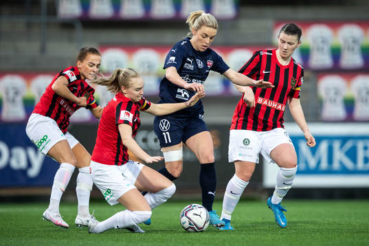 Brommapojkarnas Filippa Wallén, Wilma Wärulf och Frida