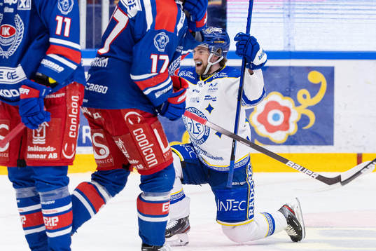 Leksands Oskar Lang jublar