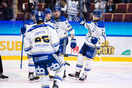 Leksands Mikael Ruohomaa jubel