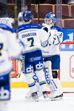 Leksands målvakt Kasimir Kaskisuo jubel