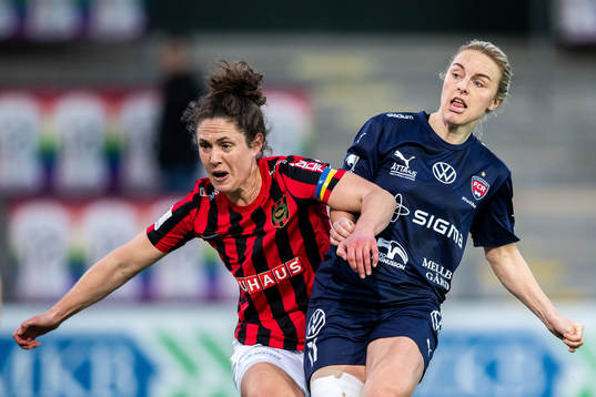 Brommapojkarnas Shannon Woeller och Rosengårds Mimmi