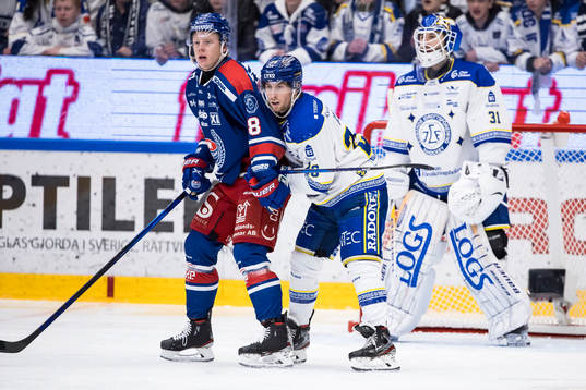 Oskarshamns Fredrik Olofsson och Leksands Justin Kloos