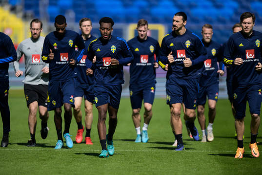 Bläddra bland fler bilder av Football, FIFA World Cup Qualifier, Sweden, training