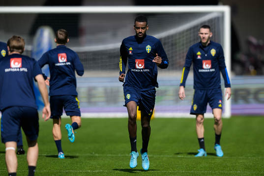 Alexander Isak of the Swedish national football team