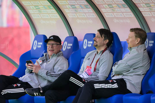 Head coach Janne Andersson, sports psychologist Daniel
