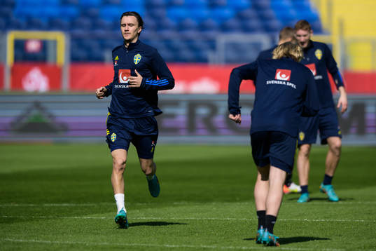 Kristoffer Olsson of the Swedish national football team