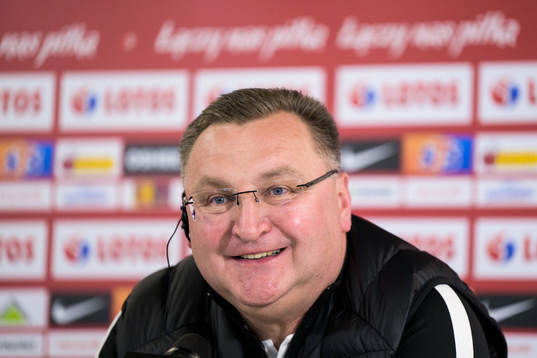 Head coach Czeslaw Michniewicz of the Polish national