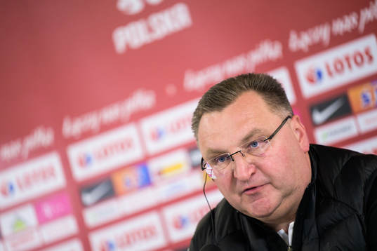 Head coach Czeslaw Michniewicz of the Polish national