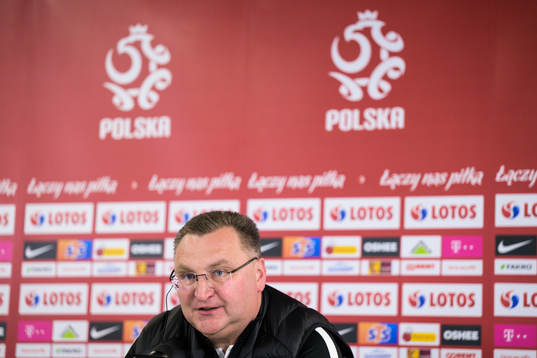 Head coach Czeslaw Michniewicz of the Polish national