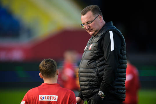 Head coach Czeslaw Michniewicz of the Polish national