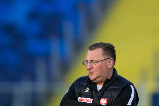 Head coach Czeslaw Michniewicz of the Polish national