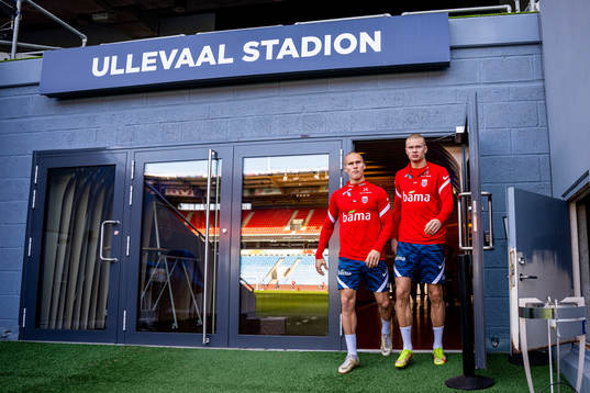 Leo Østigård and Erling Braut Haaland of the Norwegian