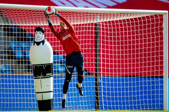Goalkeeper André Hansen of the Norwegian national football