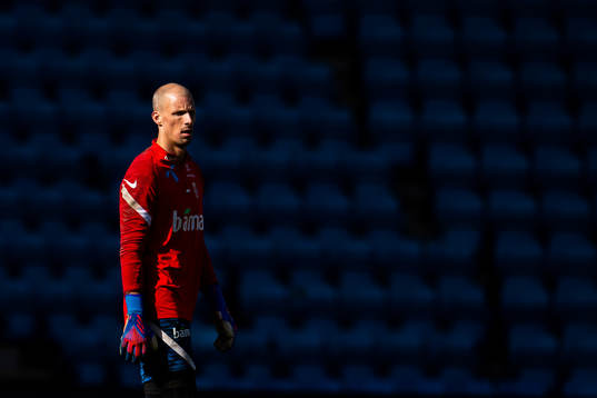 Goalkeeper André Hansen of the Norwegian national football