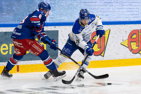 Oskarshamns Fredrik Olofsson och Leksands Justin Kloos