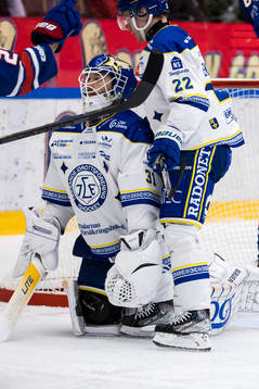 Leksands målvakt Kasimir Kaskisuo deppar