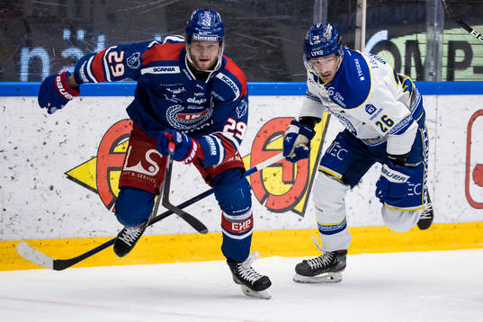 Oskarshamns Kim Rosdahl och Leksands Patrik Norén
