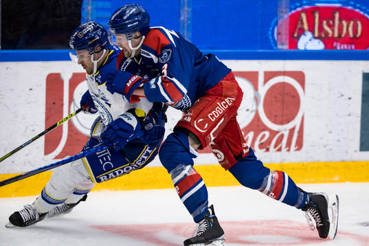 Leksands Marek Hrivik och Oskarshamns Wiliam Worge Kreü