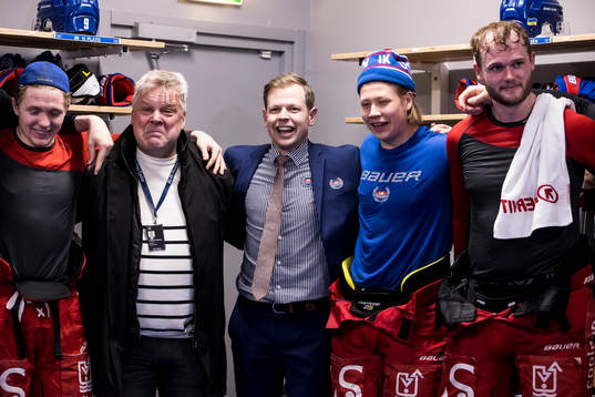 Oskarshamns tränare Martin Filander och sportchef Thomas