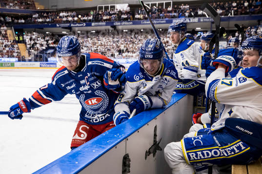 Oskarshamns Jonas Engström och Leksands Justin Kloos