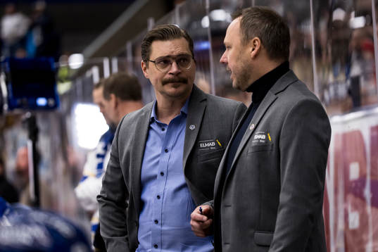 Leksands tränare Björn Hellkvist och assisterande
