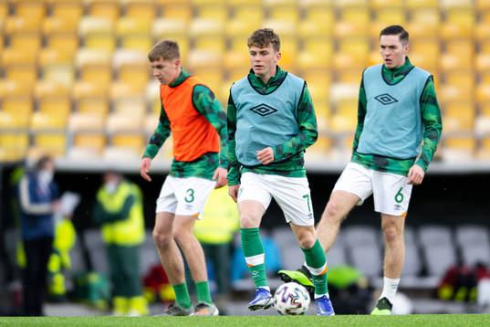 Joel Bagan , Gavin Kilkenny and Conor Coventry of Ireland