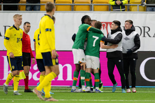 Players of Ireland celebrate