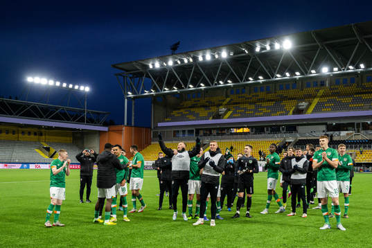 Players of Ireland celebrate