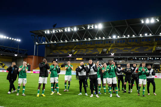 Players of Ireland celebrate