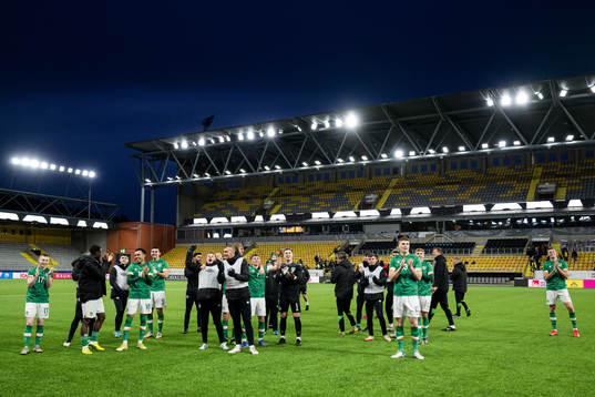Players of Ireland celebrate